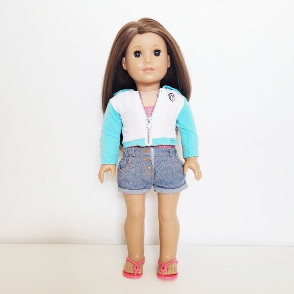 American Girl Retired 2020 GOTY Joss Kendrick Doll Meet Outfit Hearing Aids Book - Picture 2 of 15